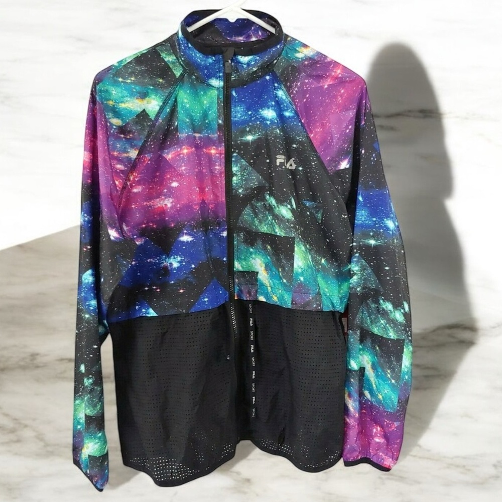 Ladies Fila Performance Running Jacket in a fun galaxy print! Sz. M